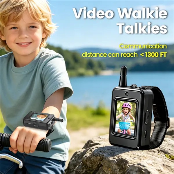 Video Walkie Talkies for Kids, 2 Pack Handheld Rechargeable Video Intercom Kids Walkies Talkies, Indoor Outdoor Toys for Family Games, Outside, Camping, Hiking for Boys Girls Ages 3-12, Birthday Gifts
