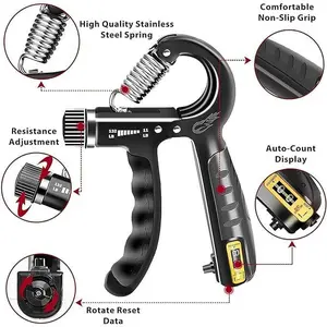 Grip Strength Trainer Kit (5 Pack) with Finger Exerciser, Hand Grip Strengthener, Hand Extension Exerciser, Stress Relief Ball and Forearm Workout Ring for Muscle Building and Injury Recover, Silicone