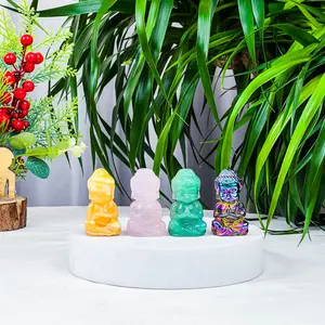 Baby Buddhas - 6cm Height 3.3cm Width 70g Weight Multicolor Decorative Figurines for Home & Office Decor