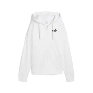 PUMA Womens Essentials No. 1 Logo Comfort Hoodie Athletic Outerwear Casual - White