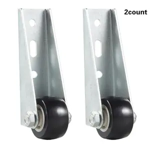 2PC Quiet Rubber Caster Wheels, Rolling Casters with Vertical Installation of Extended Bracket, Non-Slip Swivel Heavy Duty Caster for Coffee Tables Sofa Trundles and Furniture Repair