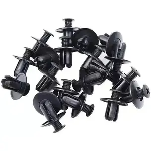 100pcs 8mm Plastic Rivets Fasteners Screw Car Bumper Fender Black Rivet Car Fastener Clips(Size:100pcs)