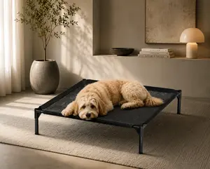 Dog Bed for Large Dogs, Elevated Cooling Pet Bed with Breathable Fabric, Durable Raised Dog Cot for Large & Giant Dogs, Fits Up to 120 LBs Dog for Indoor & Outdoor
