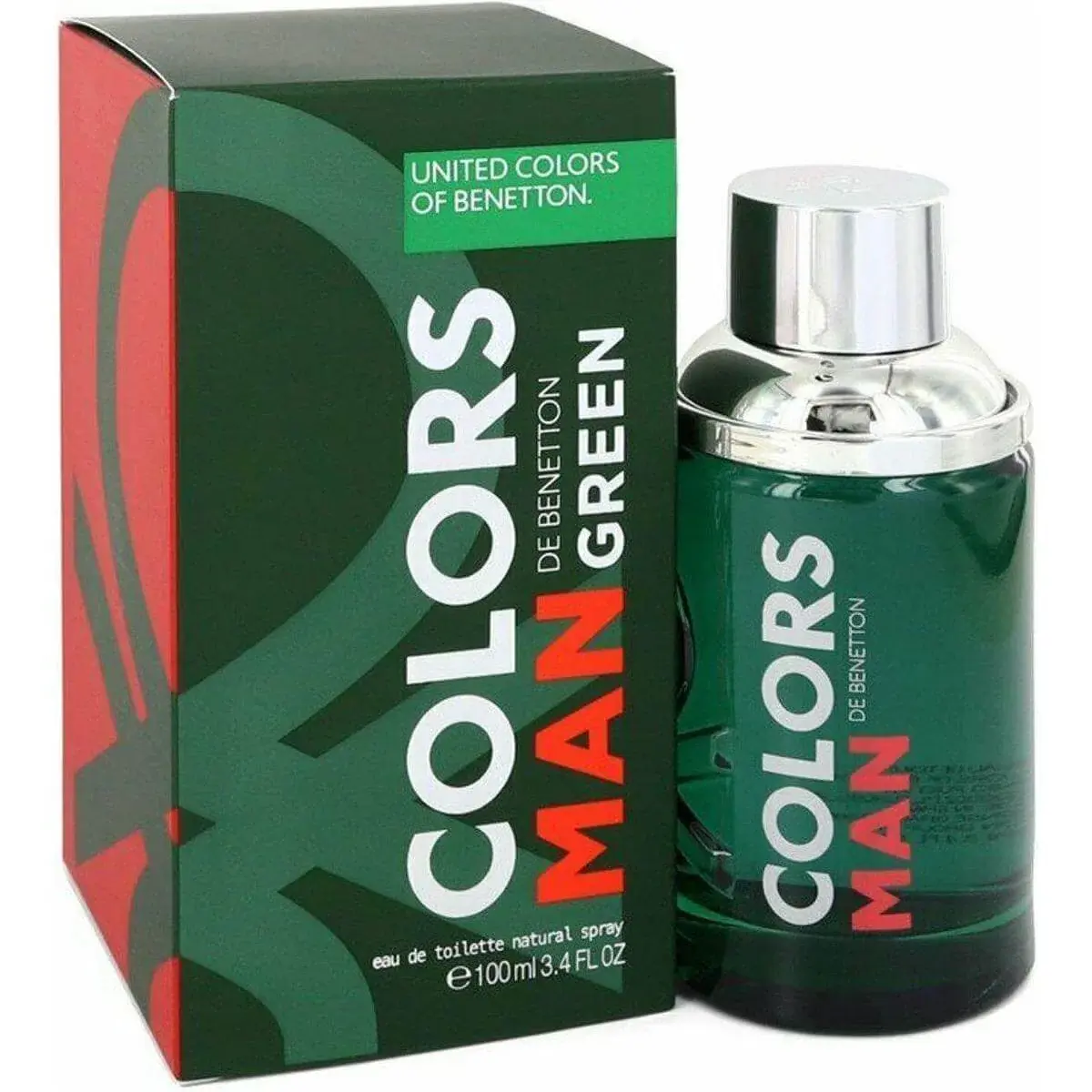 Green Eau de Toilette Spray for Men, Aromatic Cologne with Spicy Citrus and Wood Notes, 3.3 oz / 100 ml, Men's Fragrance, Bergamot Top, Spray Bottle, Male Wear, Spicy Citrus Wood