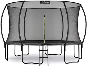 LEJUMP Trampoline Outdoor for kids and adults 12ft fitness and Outdoor Games  Recreational Big Trampoline with Enclosure Net & Ladder