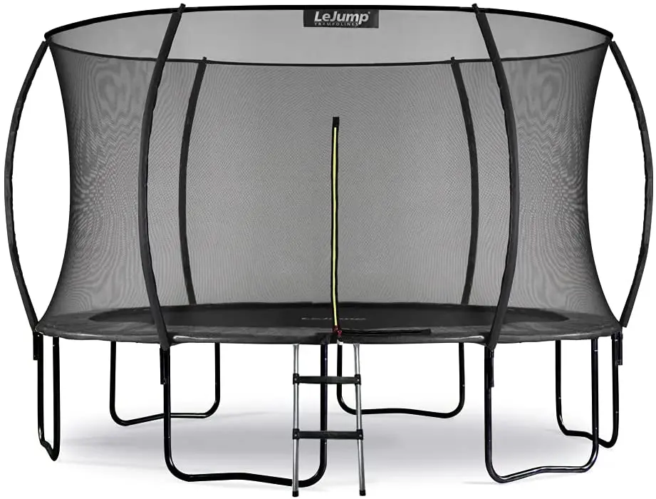 LEJUMP Trampoline Outdoor for kids and adults 12ft fitness and Outdoor Games  Recreational Big Trampoline with Enclosure Net & Ladder