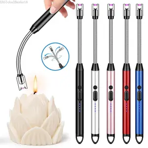 Rechargeable Electric Ignition Rod Wind Resistant Arc Shaped with Display for Barbecues Camping Fireplaces Random ColorXXGlobalBasket8