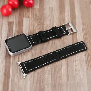 GIROUETTE Universal Sobriety Single Loop PU Leather Watch Band, 1 Count Replacement Watch Band for Apple Watch Series 9 8 7 6 5 4 3 2 1 SE SE 2, Smart Watch Accessories
