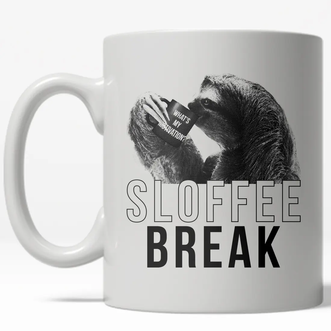 Sloffee Break Mug Funny Sloth Zoo Animal Coffee Cup - 11oz Funny Coffee Mugs Ceramic Printed Drinkware Cup Sloffee Break Mug Funny Sloth Zoo Animal Coffee Cup - 11oz Funny Coffee Mugs Ceramic Printed Drinkware Cup