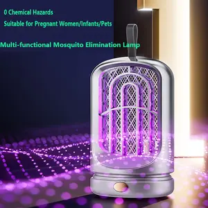 Portable USB Mosquito Killer Lamp, LED Intelligent Outdoor Mosquito Repeller, Electric Shock Wall Mounted Night Light, Home Use