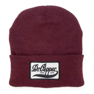 Dr Pepper Trademark Logo Beanie - Burgundy