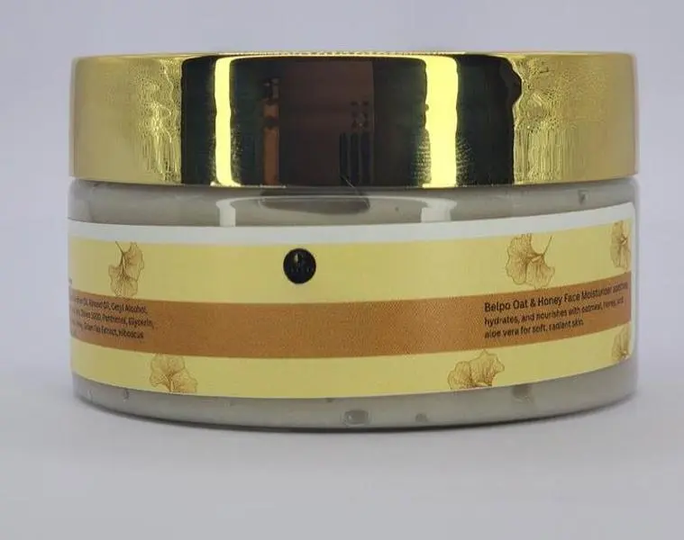Belpo Oat & Honey Face Cream Moisturizer Skincare Aloe Green Tea Skin Repair Comfort