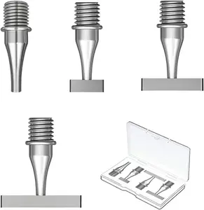 LEIYULY 4PCS Diamond Art Pen Nibs, 1,3,6,9 Beads Thin Stainless Steel Diamond Painting Art Pen Tips, Threaded Link, More Ergonomic and Lightweight Design, for Diamond Artists and Beginners