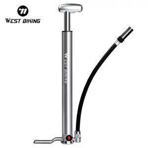 For WEST BIKING 160PSI High-Pressure Foot Activated Bicycle Pump with Schrader Presta Valve Bike Foot Pump
