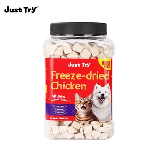 Just Try Freeze-Dried Chicken Dog Treats - Single Ingredient, Grain-Free & High Protein - Low Calorie Training Snacks with No Artificial Additives - 7.05oz (200g)
