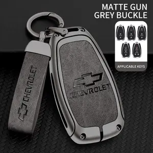 For Chevrolet Zinc Alloy Leather Car Key Protective Case/Cover Aveo, Bolt, Onix, Cruze, Spark, Cavalier, Colorado, Lacetti, Traverse, Silverado, Tracker