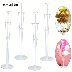 Clear Wall Mounted Balloon Stand, Sturdy Plastic Balloon Holder Party Supplies, No Electricity Required, Indoor & Outdoor Decor for Birthday, Wedding, Anniversary, Graduation