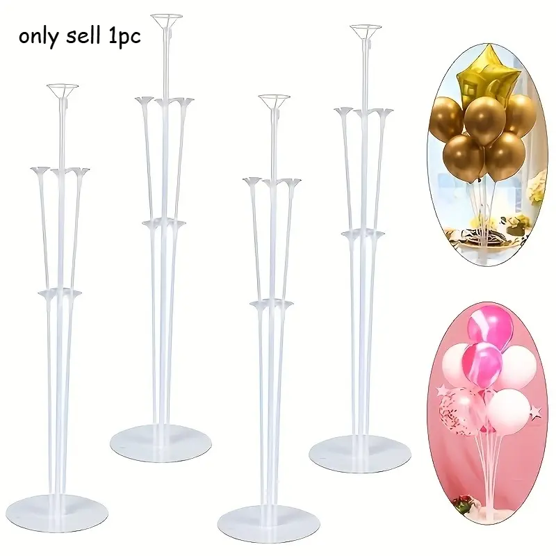 Clear Wall Mounted Balloon Stand, Sturdy Plastic Balloon Holder Party Supplies, Birthday Decorations, No Electricity Required, Indoor & Outdoor Decor for Birthday, Wedding, Anniversary, Graduation