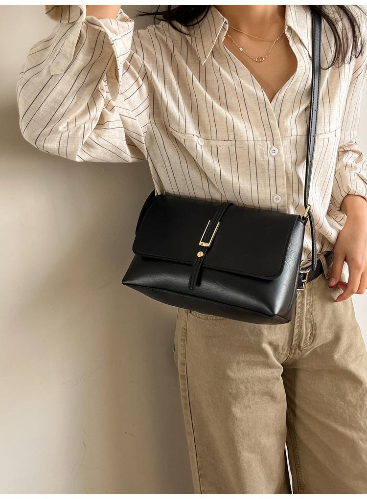 Vintage French Style Women’s Work Bag | Chic Commuter Shoulder & Crossbody Square Handbag | Elegant Minimalist Designer Purse | Versatile Everyday Fashion Bag