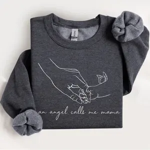 My Angle Calls Me Mama Sweatshirt, Personalized Mom Gift, Pregnancy Loss, Memorial Shirt, Mom To An Angle