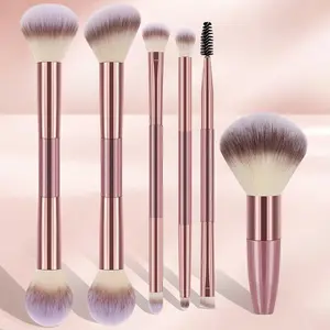 Portable Makeup Brush Gift Set Multi Function No Brush Marks Brushes for Beauty Lovers Office Use
