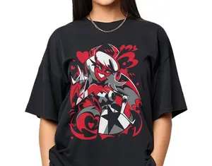 Verosika Mayday Helluva Boss Shirt, Helluva Boss Characters Unisex T-Shirt, Helluva Boss Merch, Helluva Boss Sally May Cotton Crewneck  Sweatshirt, Helluva Boss Fan Gift