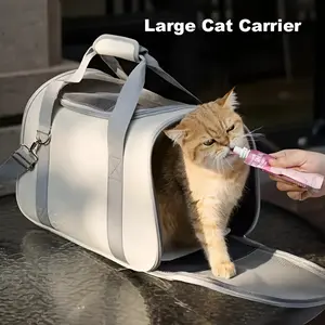 Large Capacity Pet Handbag Animal Carrier with Durable Frame, Heavyweight Foldable Bag for Cats and Small Dogs, Spacious Internal Space, Easy Clean Surface