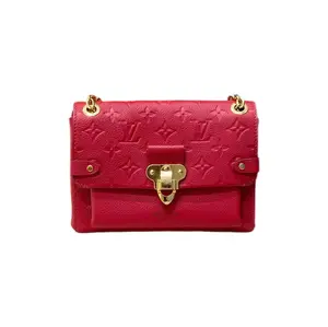 Pre-owned Louis Vuitton Leather Shoulder Bags Vavin BB Monogram Empreinte Scarlet Red Chain Crossbody Bag