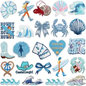 24 count  Themed Iron on Patches, Sew on Repair Embroidered Applique Patches for Hats, Jacket, Clothes, Backpacks - DIY Crafts  for Girl