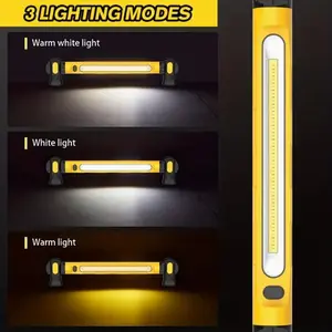 2 Pack Rechargeable Magnetic Work Light – Portable LED Handsfree Floodlight for Car Repair, Home Power Outage & Emergency – Long Lasting
