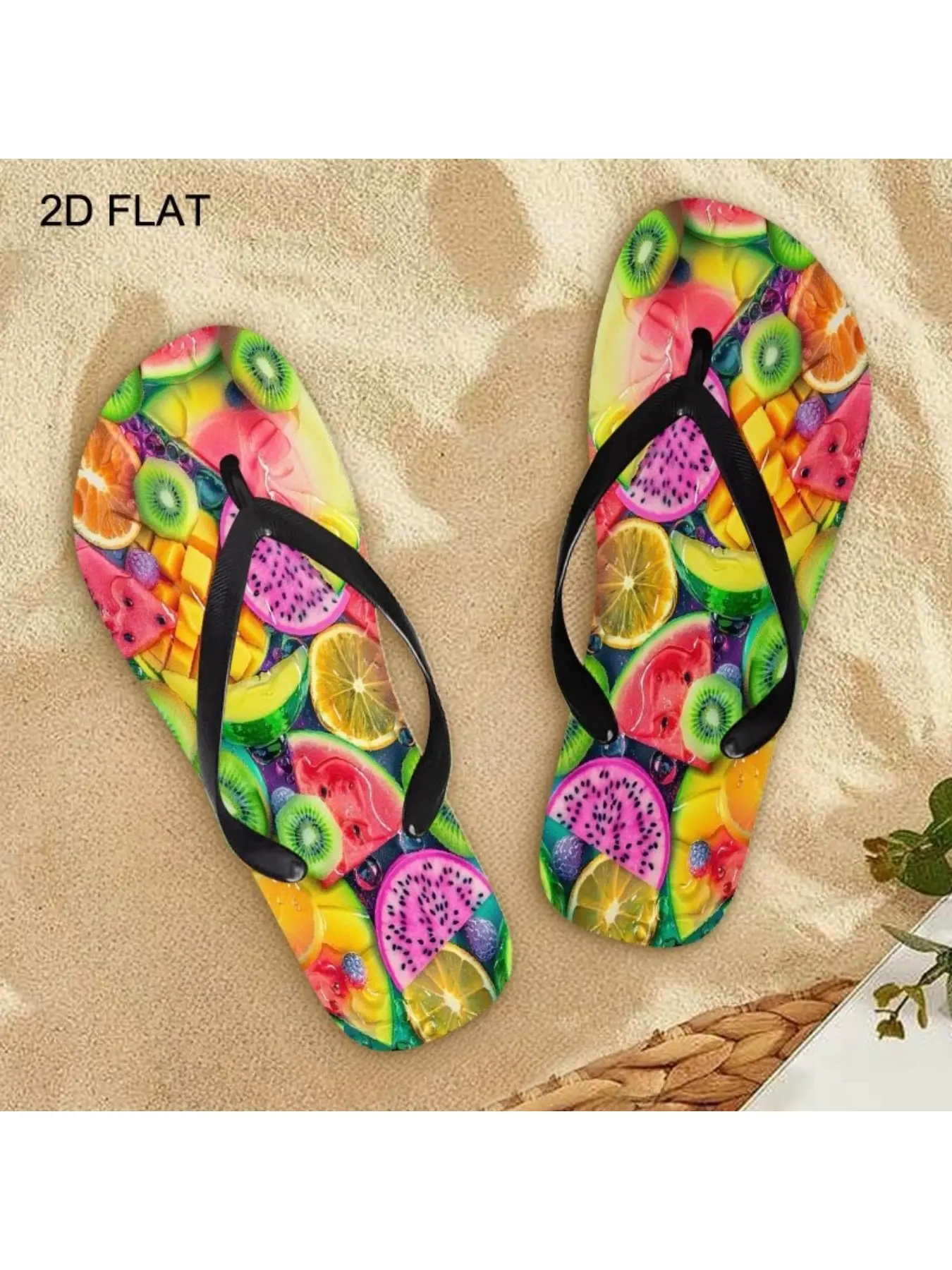 2026 Summer New Women's Flip Flops, Open Toe Flat Heel Fashion Sandals, Multiple Colors & Sizes Available, Fresh Fruit - Inspired Design, Ideal for Mother's Day, Easter & Holiday Gifting, All - Season Comfort, Women Shoes
