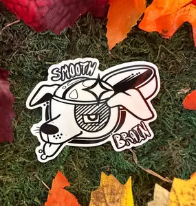 Smooth Brain Dog Sticker