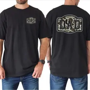 Comfort Colors Camouflage Dad Shirt Retro Duck Camo Varsity Style Fathers TShirt Spring Summer Casual Tops Gift For Dad Fathers Day Classic Menswear