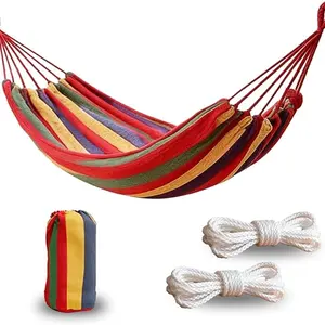 Portable Canvas Hammock for Outdoor Garden Camping, Ideal for Yard Patio Backyard Travel, Lightweight and Easy to Carry