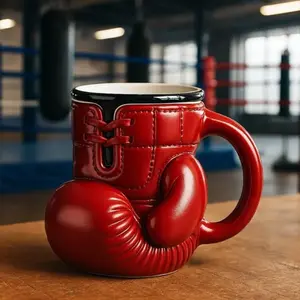 Boxing Glove Resin Mug, 3D Stereo Boxing Gloves Cup, Creative Gift for Fitness Enthusiasts, Retro Design, Unique Water Bottle