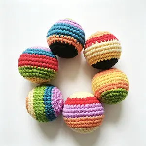 1.97in Hand Knit Juggling Soft Kick Bag Outdoor Indoor Activity Toy hacky sacks