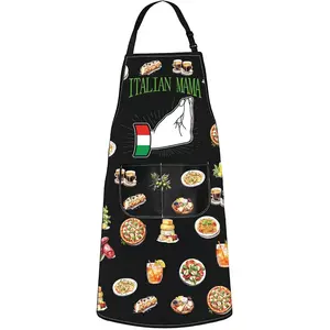 Italian Mama Kitchen Aprons - Mothers Day 2026 Gifts Food Aprons for Italian Cooking with Hand Gesture Design