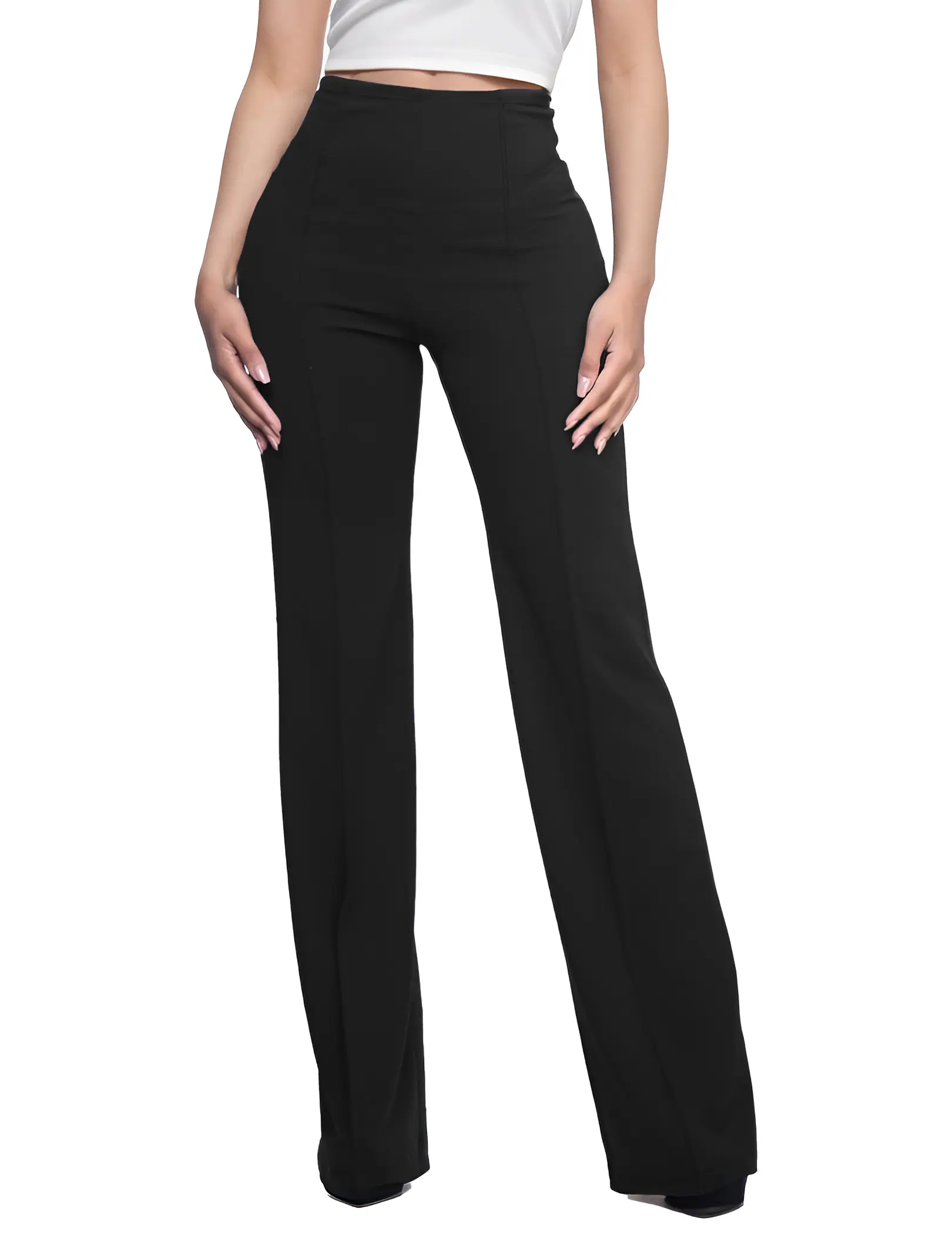 Women's High-Waisted Flare Dress Pants - Elegant work pants, suitable for both office and casual wear, flared business casual pants - TikTok Shop Women's High-Waisted Flare Dress Pants - Elegant work pants, suitable for both office and casual wear, flared business casual pants - TikTok Shop