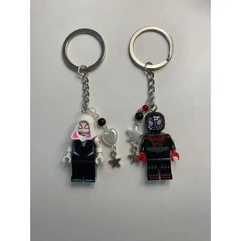 Handmade spider couple keychain, Y2K, the best gift.