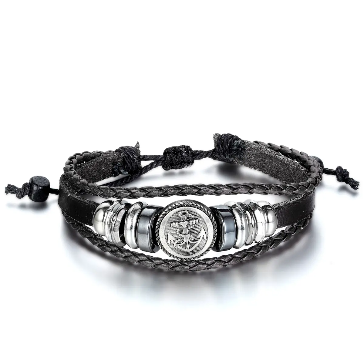 OIDEA Unisex Fashion Braided Charm Bracelet, Adjustable Stretch Multilayered Costume Bangle Jewelry Accessory, Stretch Multilayered Bangles, Multilayer Bangle