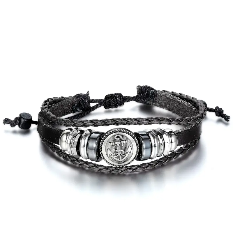 OIDEA Unisex Stacking Bangle Bracelet - Adjustable Stretch Multilayered Braided Charm Costume Jewelry Accessory, All Seasons