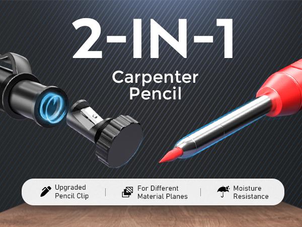 Nicpro 12-Pack Mechanical Carpenter Pencils Set with Sharpener, 52 Refills & Deep Hole Tip, Heavy-Duty Office Stationery for Construction Woodworking (Red, Black, Yellow, Blue, Orange),back to school,back to school shopping Nicpro 12-Pack Mechanical Carpenter Pencils Set with Sharpener, 52 Refills & Deep Hole Tip, Heavy-Duty Office Stationery for Construction Woodworking (Red, Black, Yellow, Blue, Orange),back to school,back to school shopping