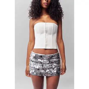 Low Rise Paillette Skirt