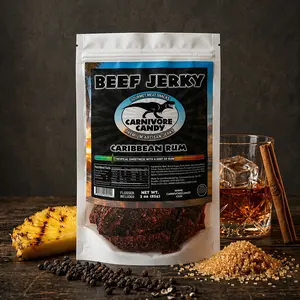 Caribbean Rum Beef Jerky - Dried Snack Flavored Profile