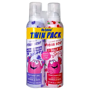 Mr. Bubble Foam Soap Twin Pack, Rotating Colors, Frosting and Silly Nozzles, 16 oz