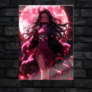 Nezuko Kamado Demon Slayer Anime Poster, Nezuko Kimetsu No Yaiba Anime Posters (NO FRAME)