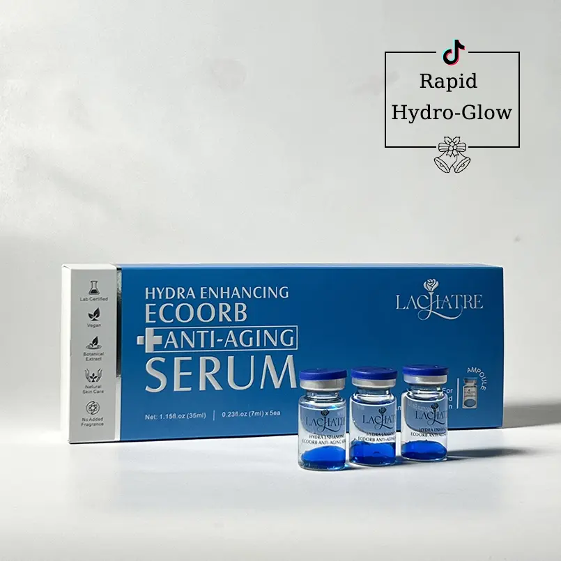 LACHATRE BEAUTY: BlueEcoOrb-Deep Hydrating Brightening Ampoule Serum, Balance Skin Tone Hydrate Moisture Moisturizing Moisturize K-Beauty