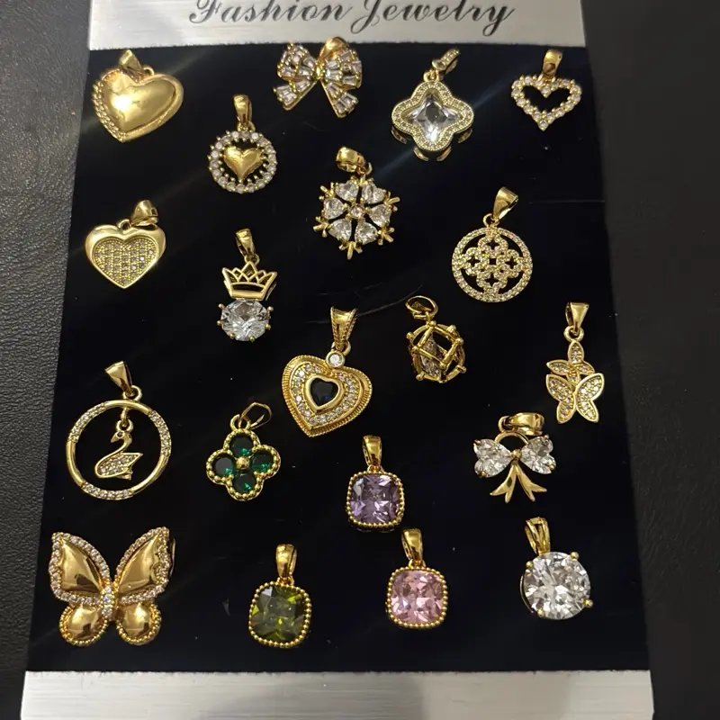 Cubic zirconia gold plated daily wear dainty pendants each pc price