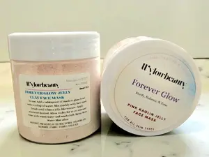*NEW* FOREVER GLOW Pink Clay Mask with brush *Vegan, Purify, Balance & Tone* For All Skin Types
