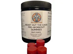 BEAST OUT THE CAGE Pre-Workout Gummies, No Limit Labz